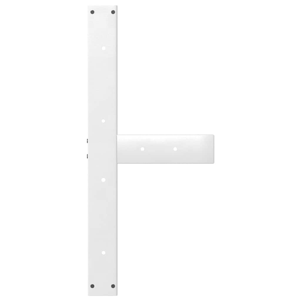 Gambe Tavolo Pranzo Forma T 2pz Bianco 70x35x(72-73) cm Acciaio - homemem39