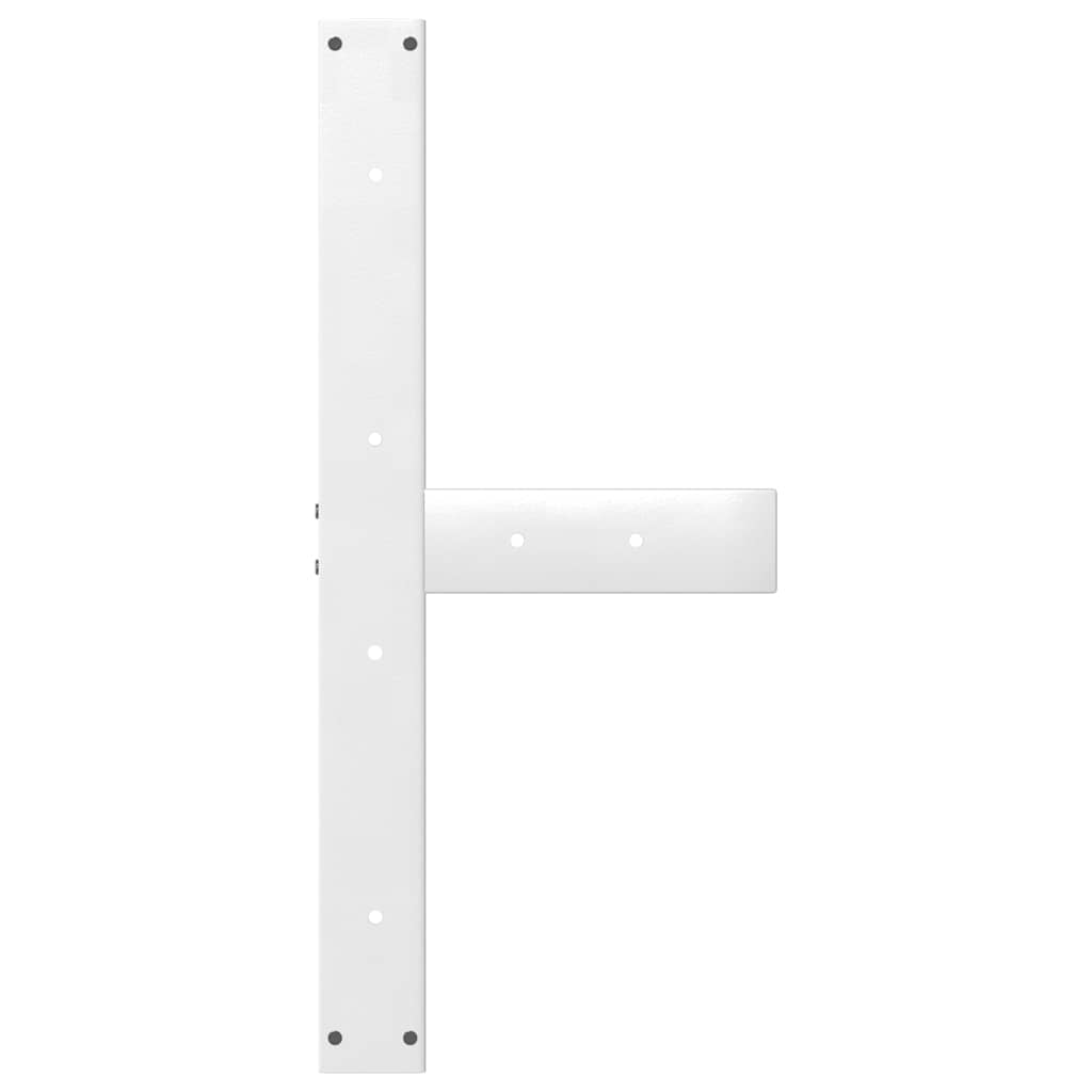 Gambe Tavolo Pranzo Forma T 2pz Bianco 80x35x(72-73) cm Acciaio - homemem39