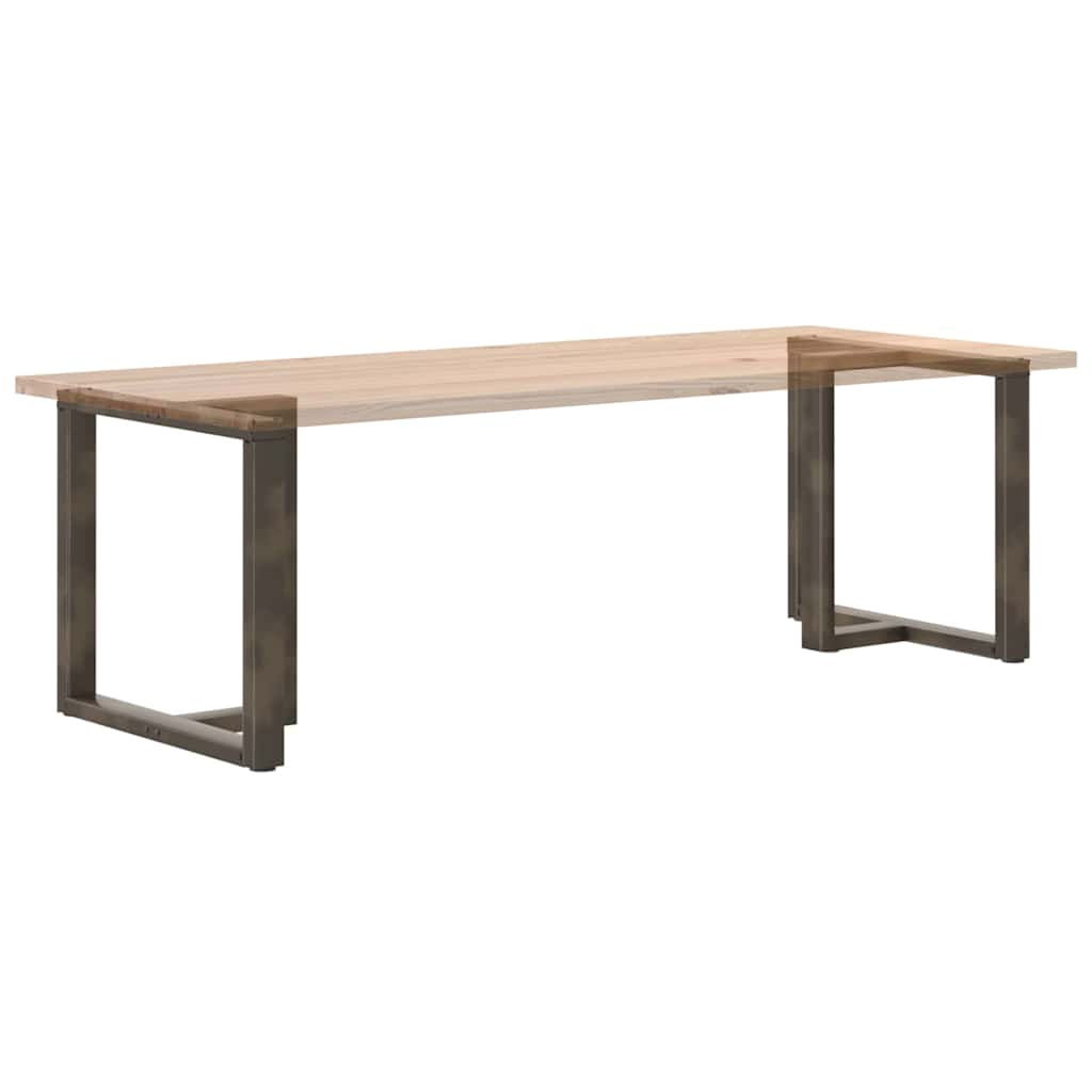 Gambe Tavolo Pranzo a T 2 pz Naturale 80x35x(72-73) cm Acciaio - homemem39