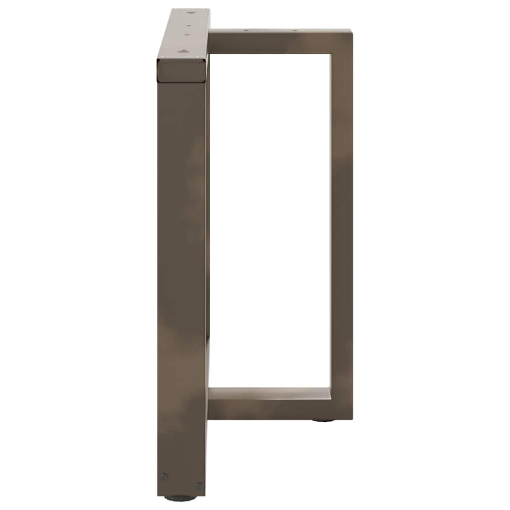 Gambe Tavolo Pranzo a T 2 pz Naturale 90x35x(72-73) cm Acciaio - homemem39
