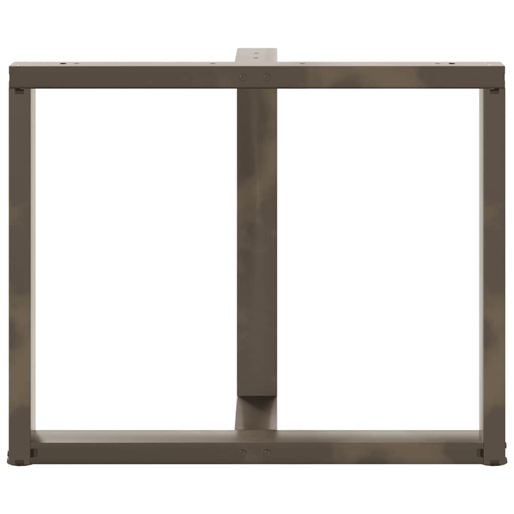 Gambe Tavolo Pranzo a T 2 pz Naturale 90x35x(72-73) cm Acciaio - homemem39