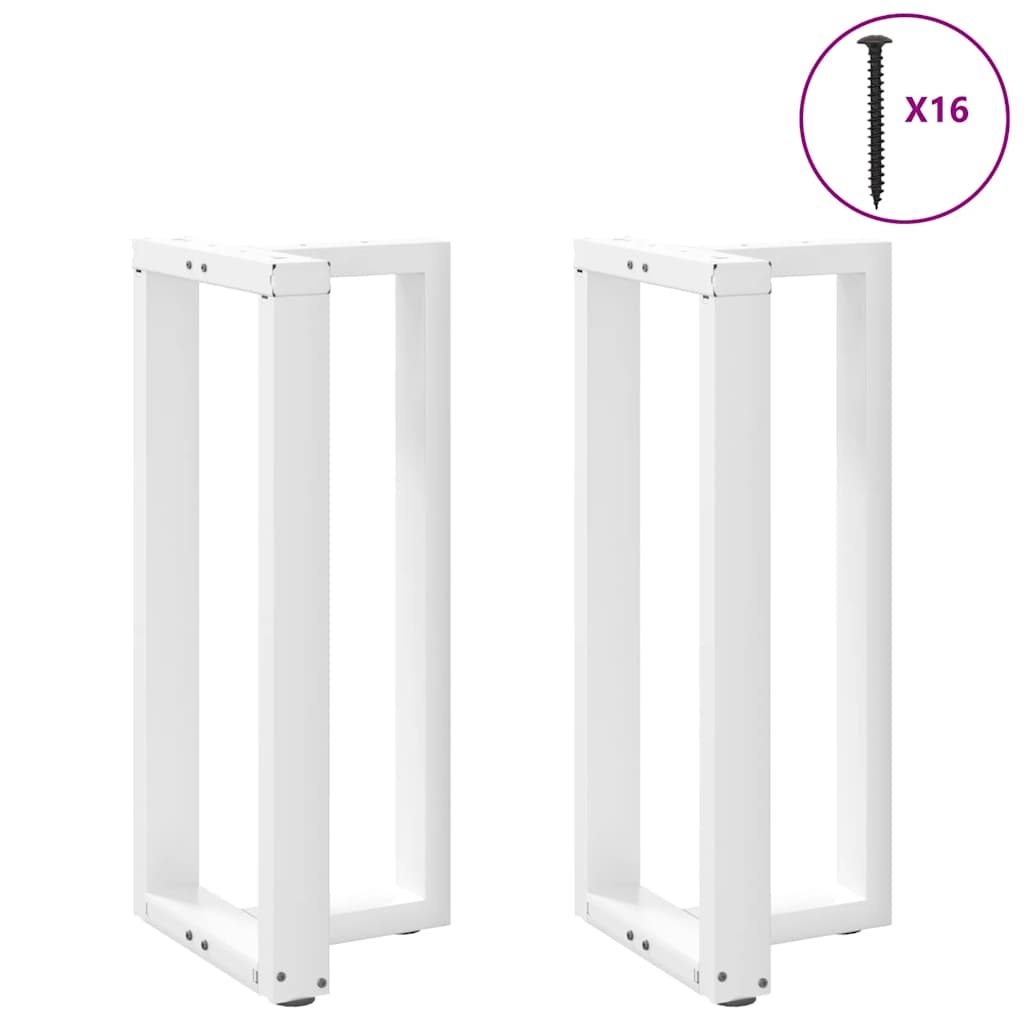 Gambe Tavolo Bar a Forma T 2 pz bianco 40x35x(90-91) cm Acciaio - homemem39