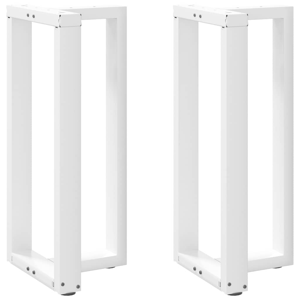 Gambe Tavolo Bar a Forma T 2 pz bianco 40x35x(90-91) cm Acciaio - homemem39