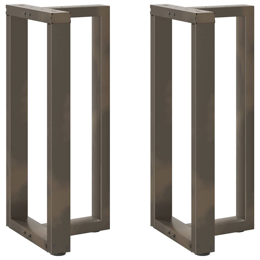 Gambe Tavolo Bar Forma T 2 pz Naturale 40x35x(90-91)cm Acciaio