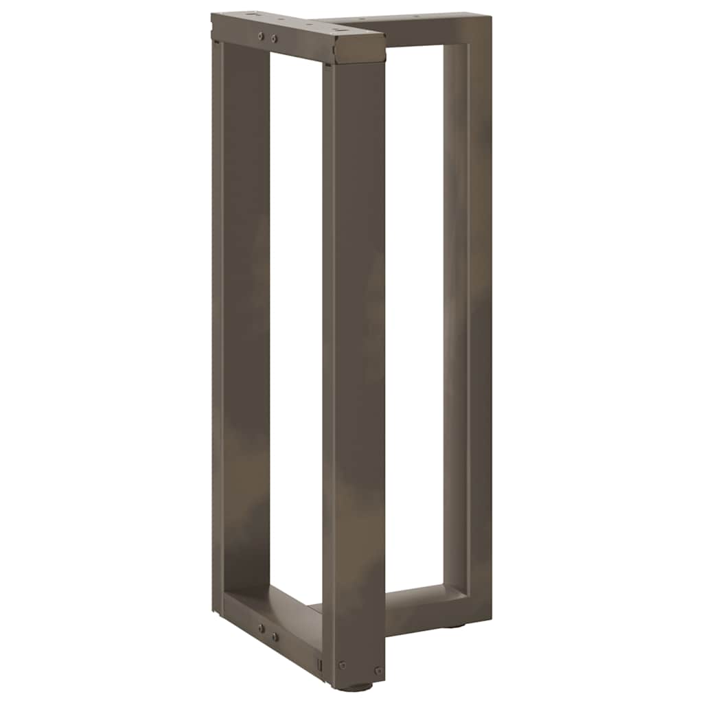 Gambe Tavolo Bar Forma T 2 pz Naturale 40x35x(90-91)cm Acciaio
