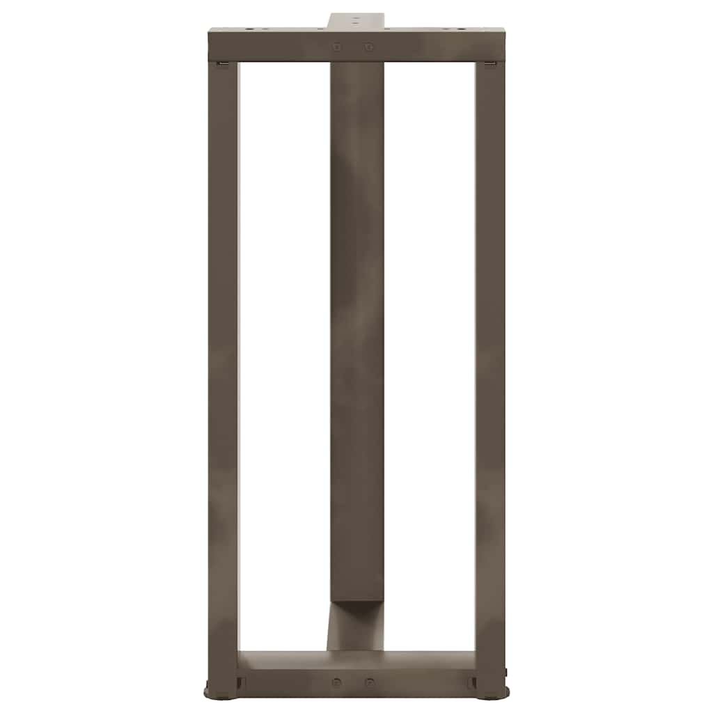 Gambe Tavolo Bar Forma T 2 pz Naturale 40x35x(90-91)cm Acciaio