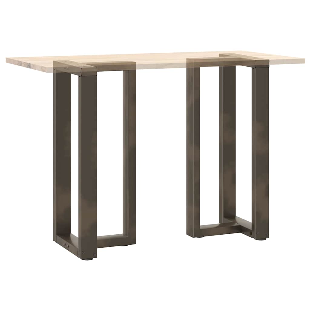 Gambe Tavolo Bar Forma T 2 pz Naturale 40x35x(90-91)cm Acciaio