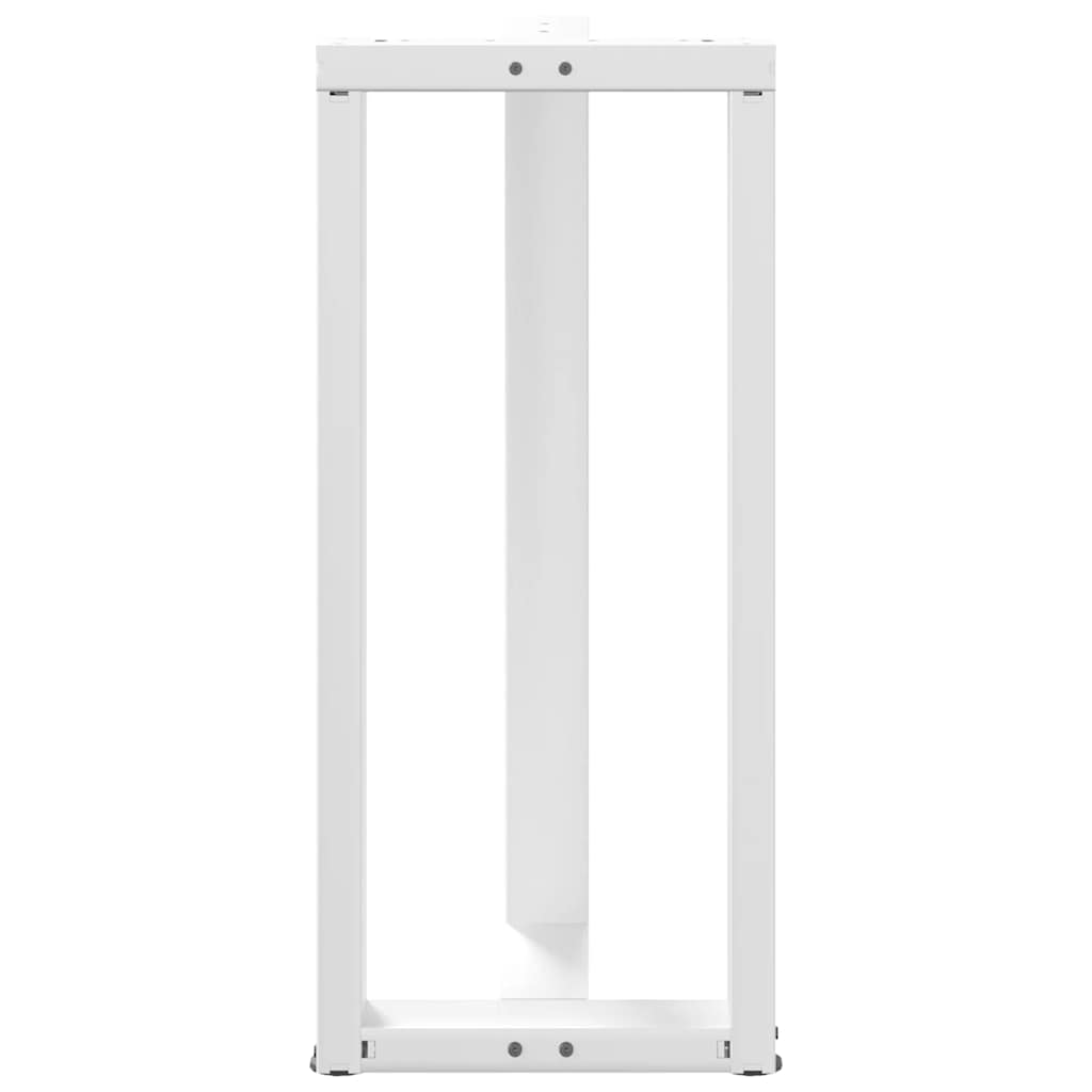 Gambe Tavolo Bar a Forma T 2 pz bianco 50x35x(90-91) cm Acciaio - homemem39
