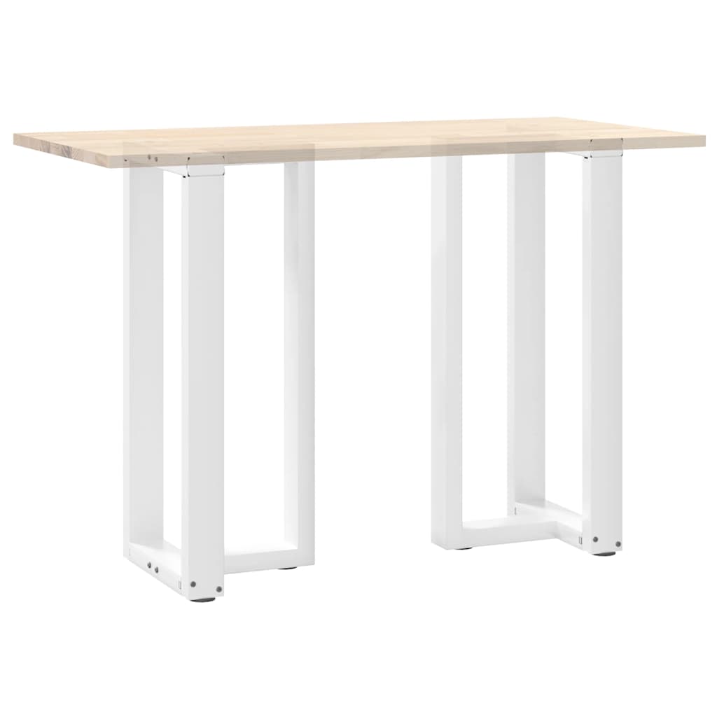 Gambe Tavolo Bar a Forma T 2 pz bianco 50x35x(90-91) cm Acciaio