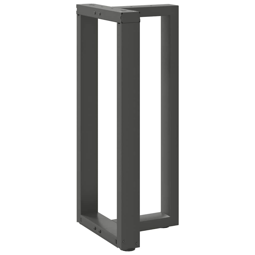 Gambe Tavolo Bar Forma T 2 pz Antracite 50x35x(90-91)cm Acciaio