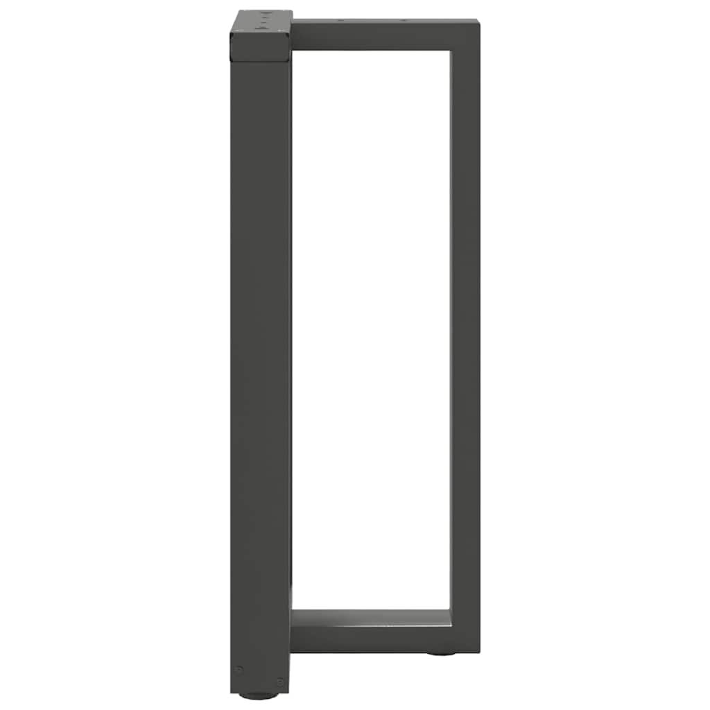 Gambe Tavolo Bar Forma T 2 pz Antracite 50x35x(90-91)cm Acciaio
