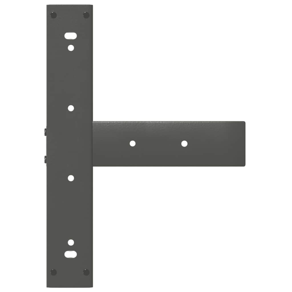 Gambe Tavolo Bar Forma T 2 pz Antracite 50x35x(90-91)cm Acciaio