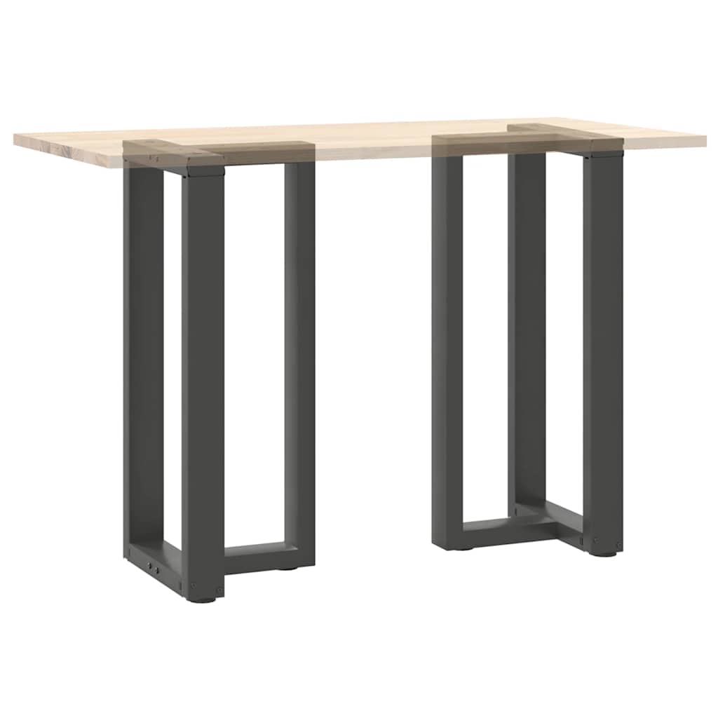 Gambe Tavolo Bar Forma T 2 pz Antracite 50x35x(90-91)cm Acciaio