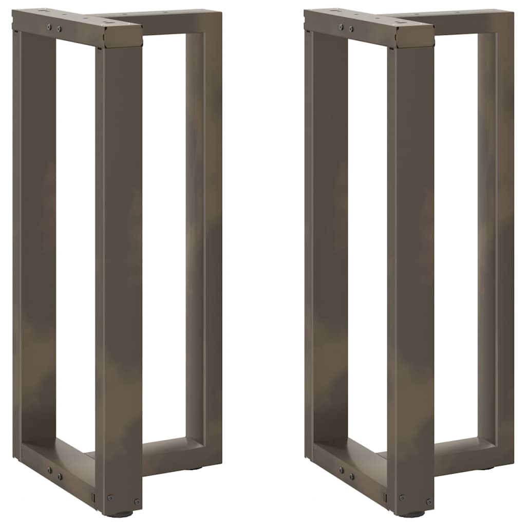 Gambe Tavolo Bar Forma T 2 pz Naturale 50x35x(91-92)cm Acciaio - homemem39