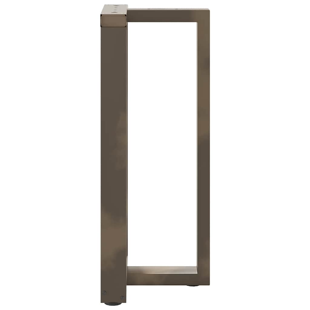 Gambe Tavolo Bar Forma T 2 pz Naturale 50x35x(91-92)cm Acciaio - homemem39