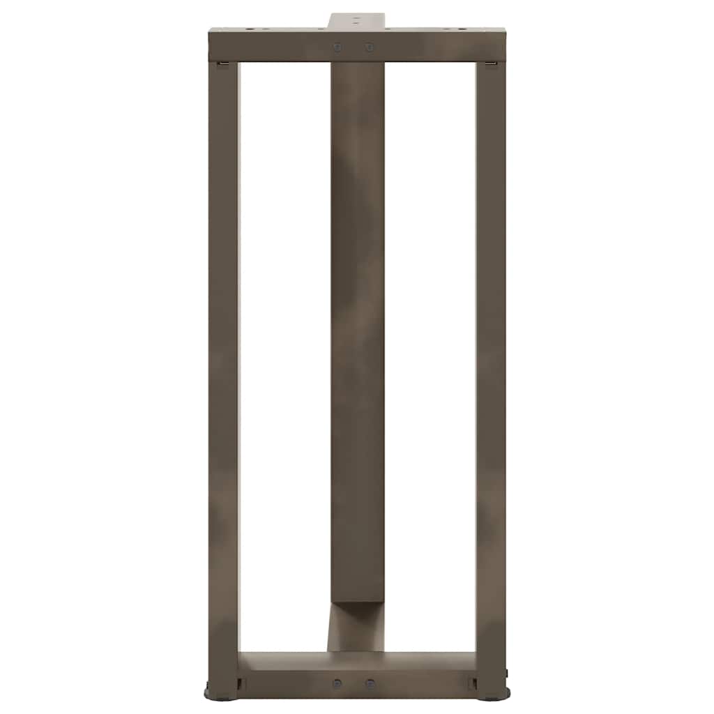 Gambe Tavolo Bar Forma T 2 pz Naturale 50x35x(91-92)cm Acciaio - homemem39