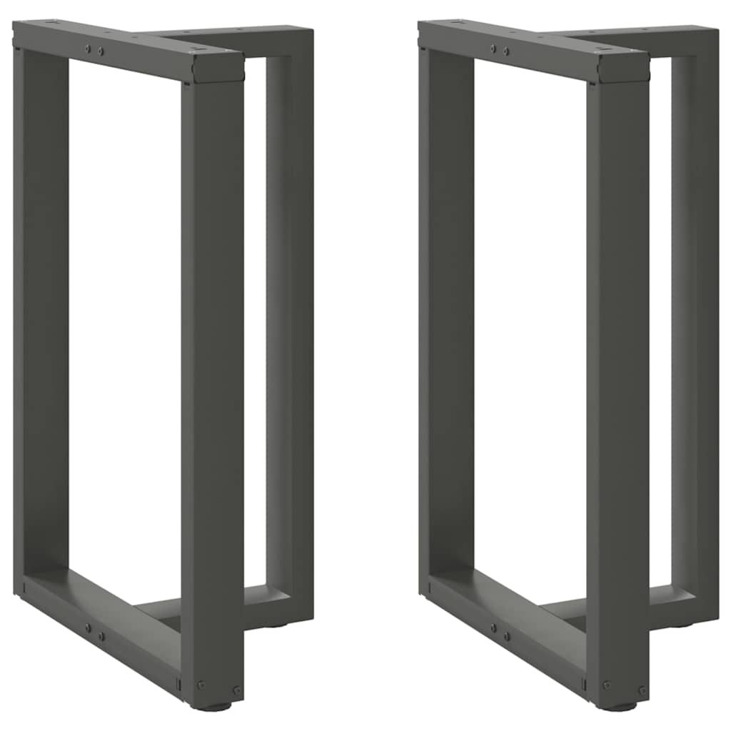 Gambe per tavolo da bar a forma di T 2 pz Antracite 60x35x(90-91) cm Acciaio - homemem39