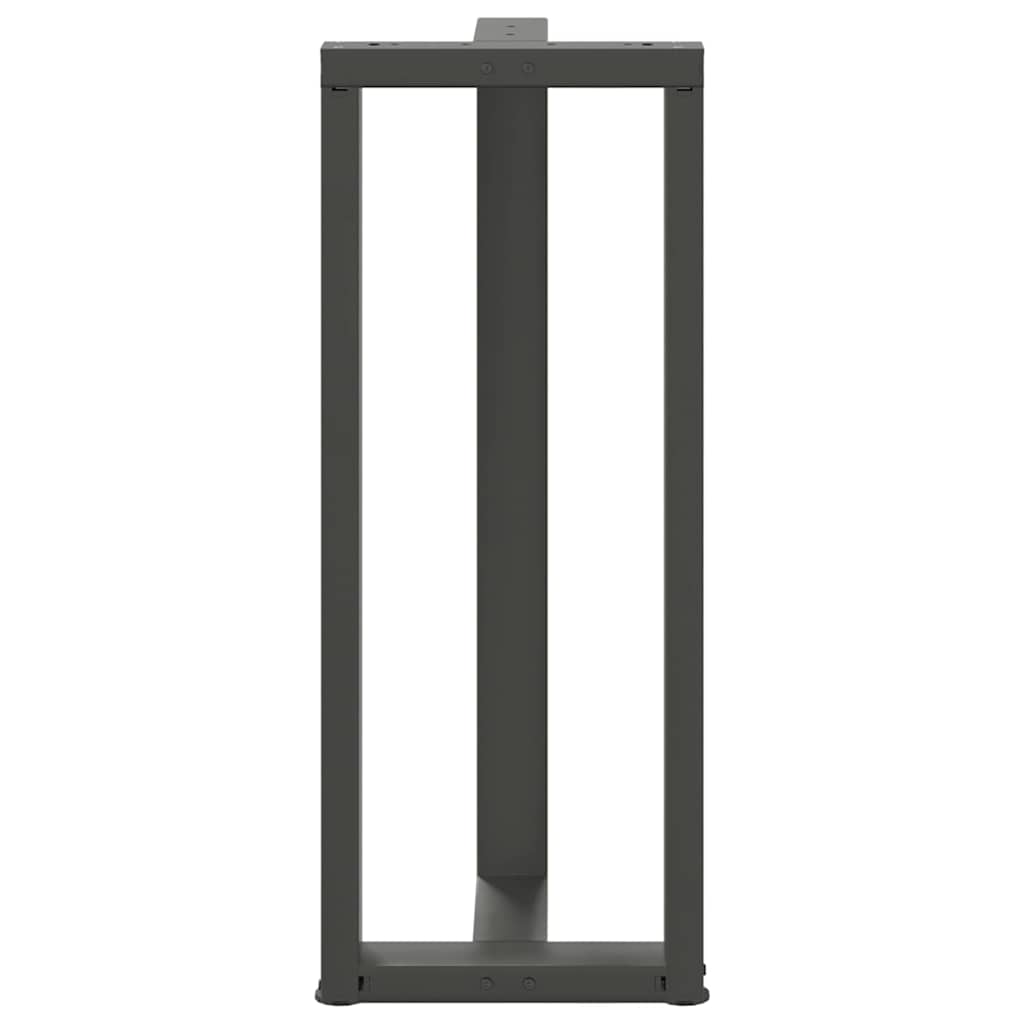 Gambe per tavolo da bar a forma di T 2 pz Antracite 40x35x(100-101) cm Acciaio