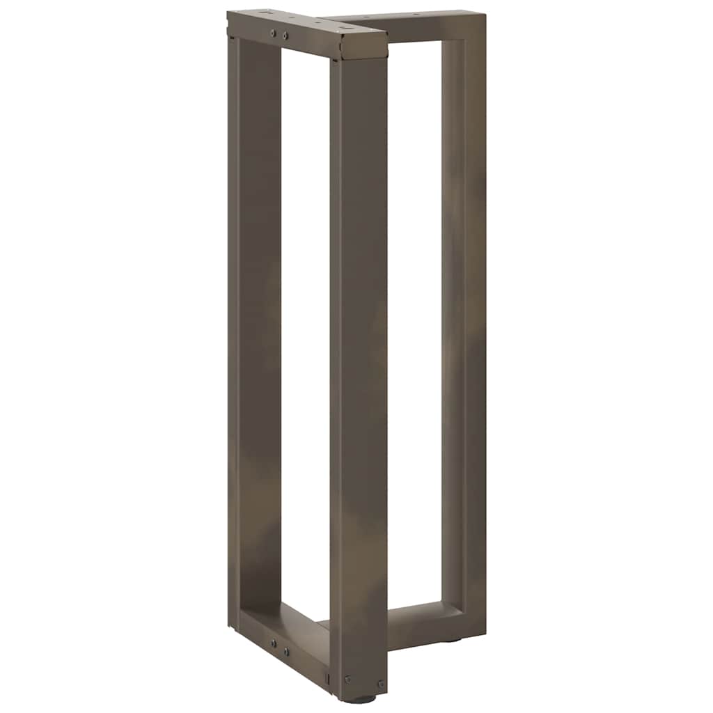Gambe Tavolo Bar a T 2 pz Naturale 40x35x(100-101) cm Acciaio - homemem39