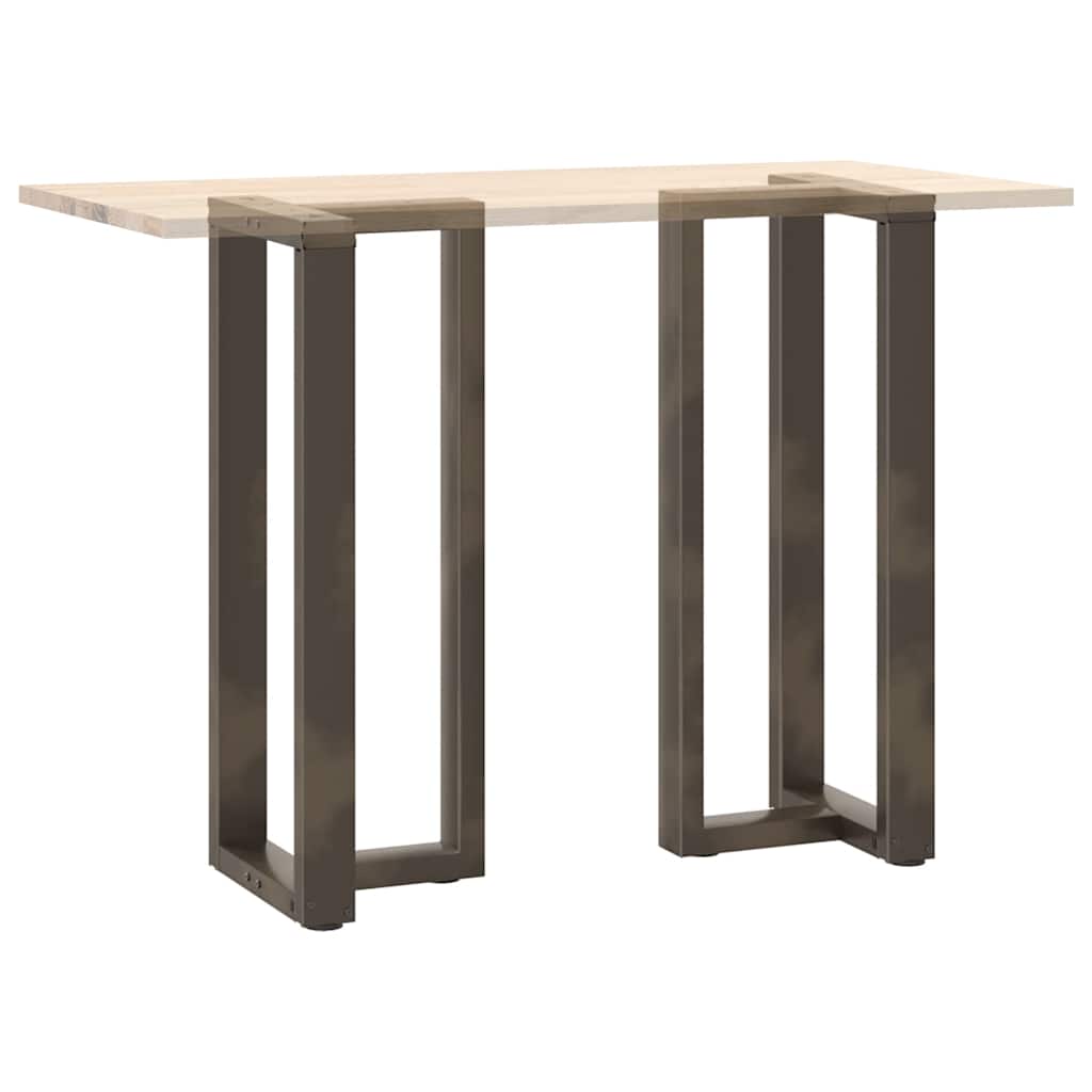 Gambe Tavolo Bar a T 2 pz Naturale 40x35x(100-101) cm Acciaio - homemem39