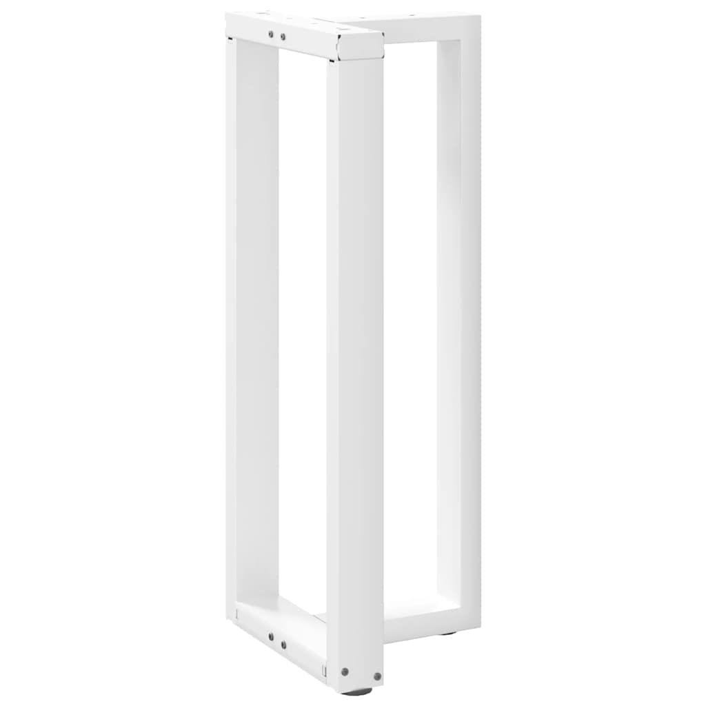Gambe Tavolo Bar a Forma T 2pz bianco 50x35x(100-101)cm Acciaio - homemem39