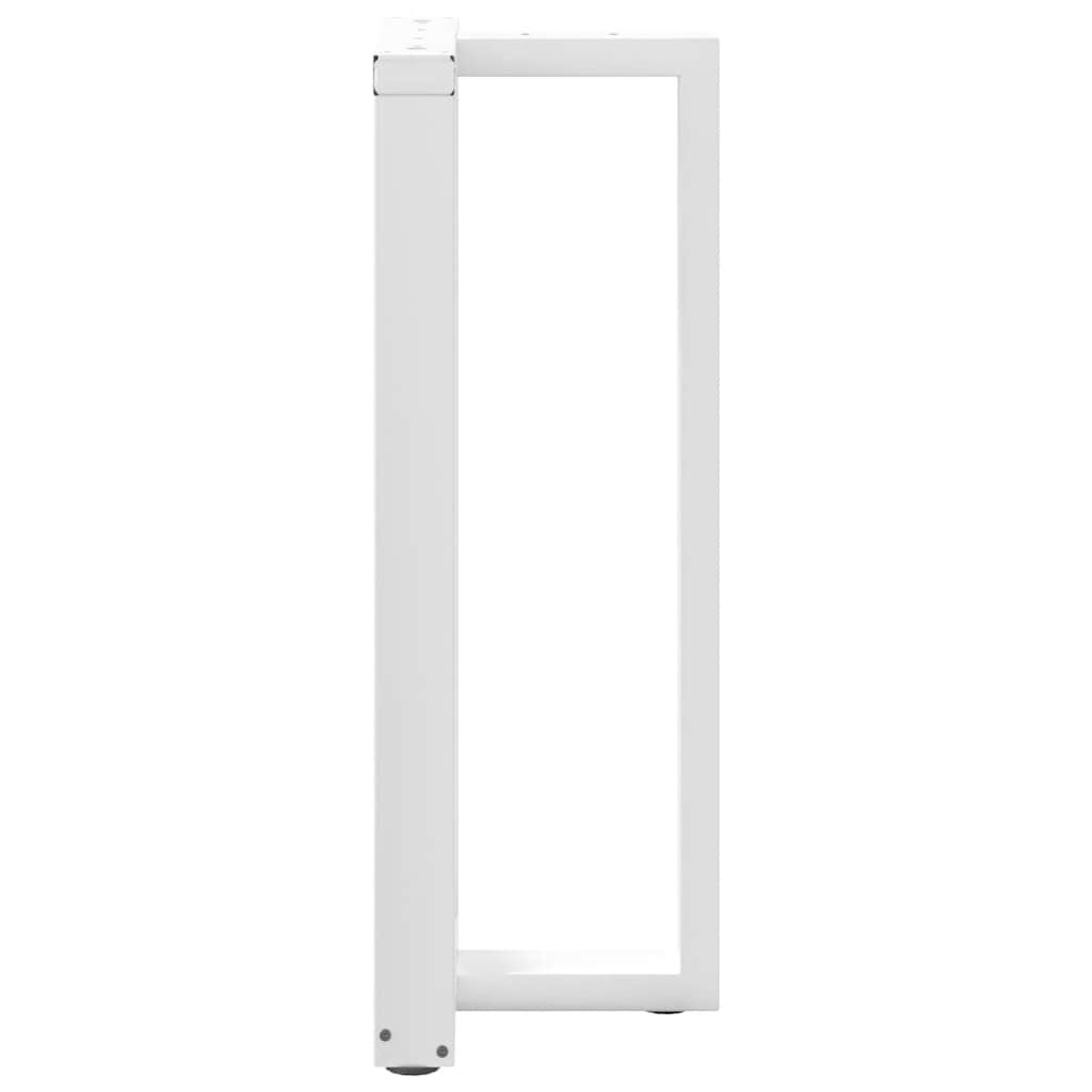 Gambe Tavolo Bar a Forma T 2pz bianco 50x35x(100-101)cm Acciaio - homemem39