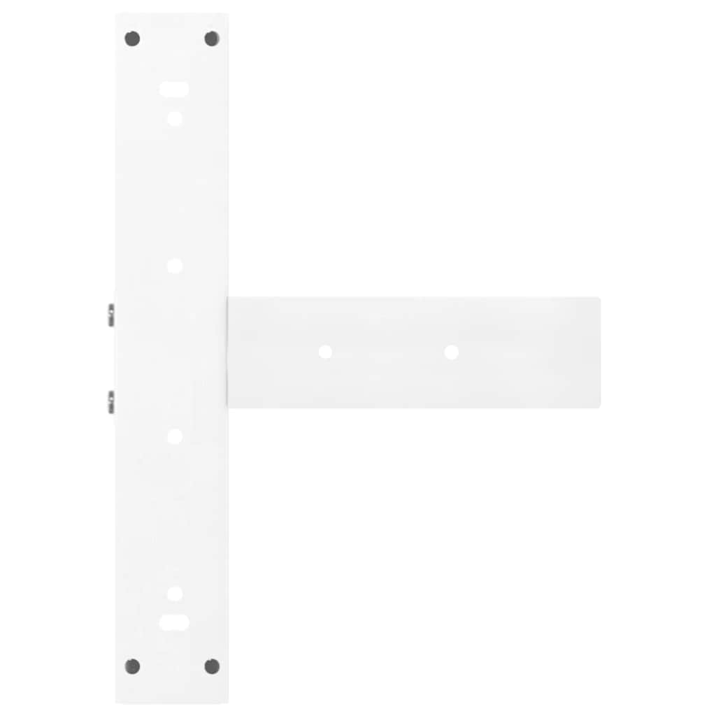 Gambe Tavolo Bar a Forma T 2pz bianco 50x35x(100-101)cm Acciaio - homemem39