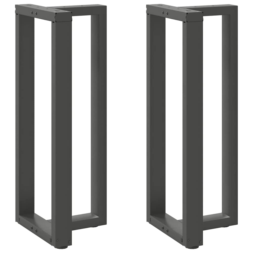Gambe Tavolo Bar a T 2 pz Antracite 50x35x(100-101) cm Acciaio