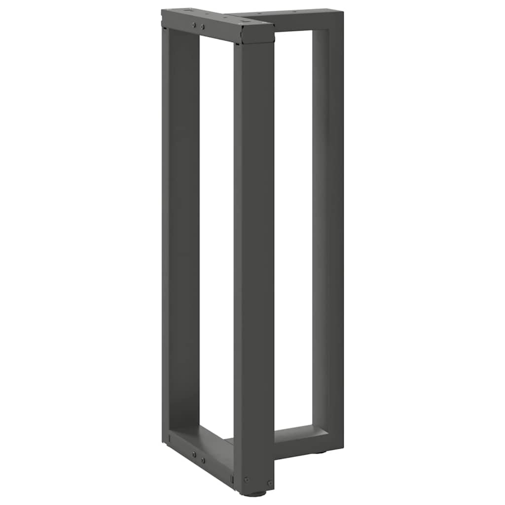 Gambe Tavolo Bar a T 2 pz Antracite 50x35x(100-101) cm Acciaio