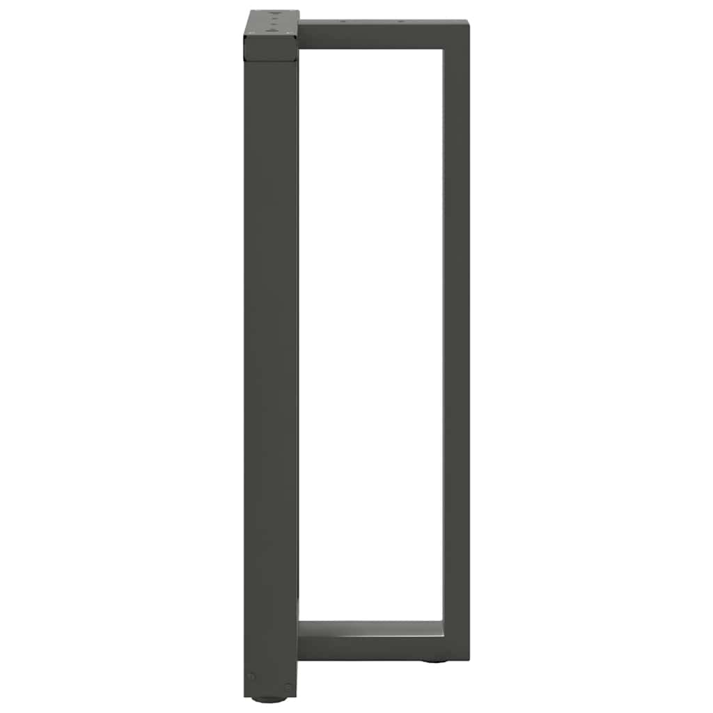 Gambe Tavolo Bar a T 2 pz Antracite 50x35x(100-101) cm Acciaio