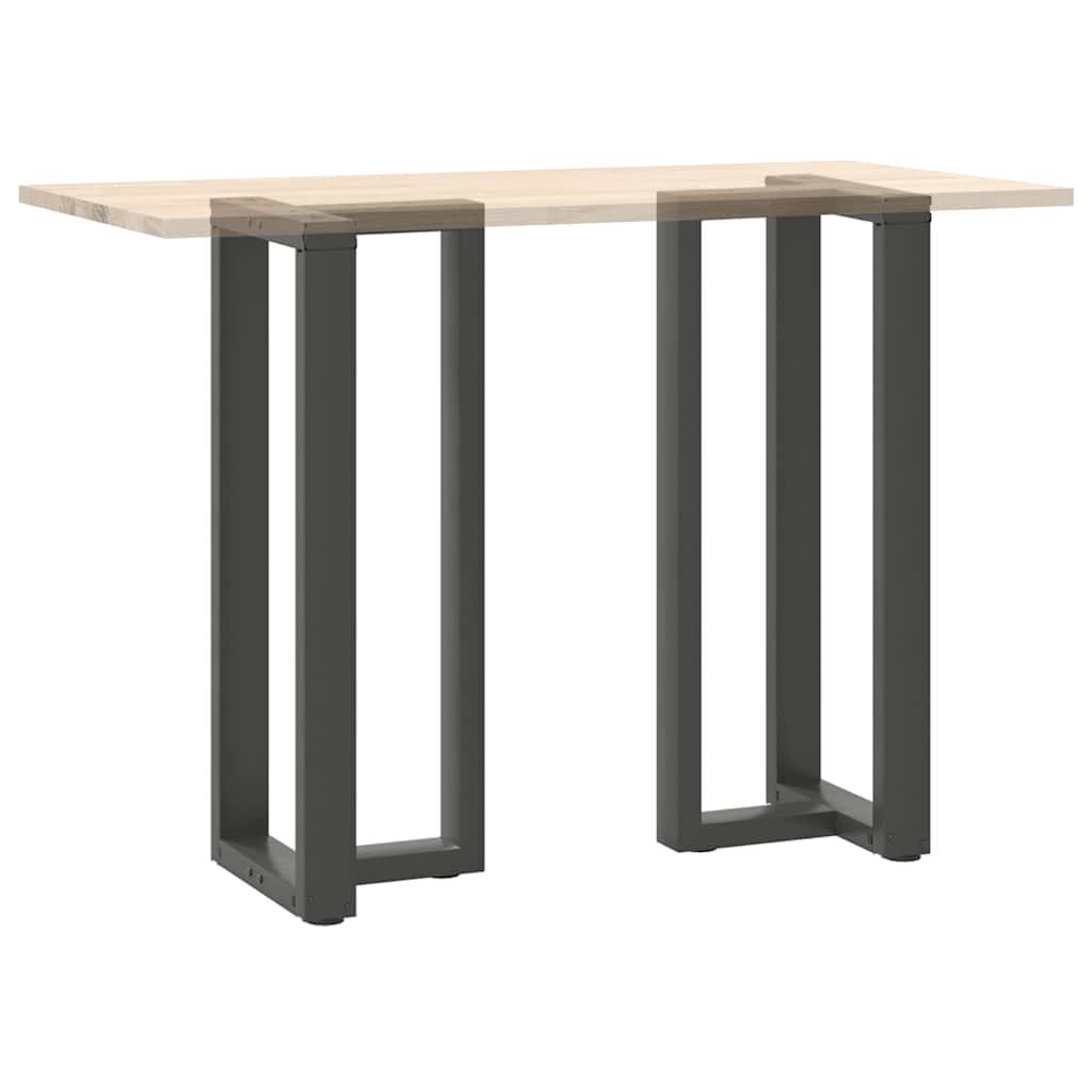 Gambe Tavolo Bar a T 2 pz Antracite 50x35x(100-101) cm Acciaio