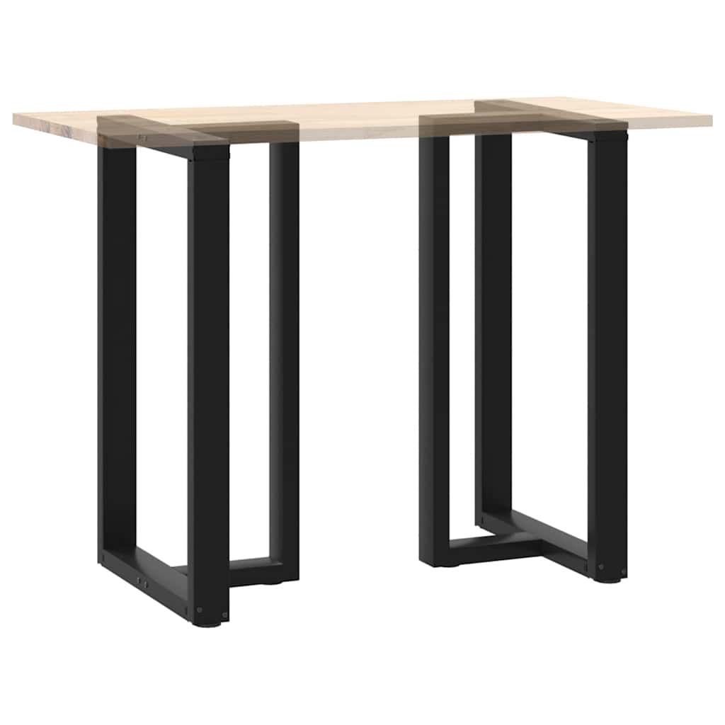 Gambe per tavolo da bar forma T 2 pz nere 60x35x(100-101) cm