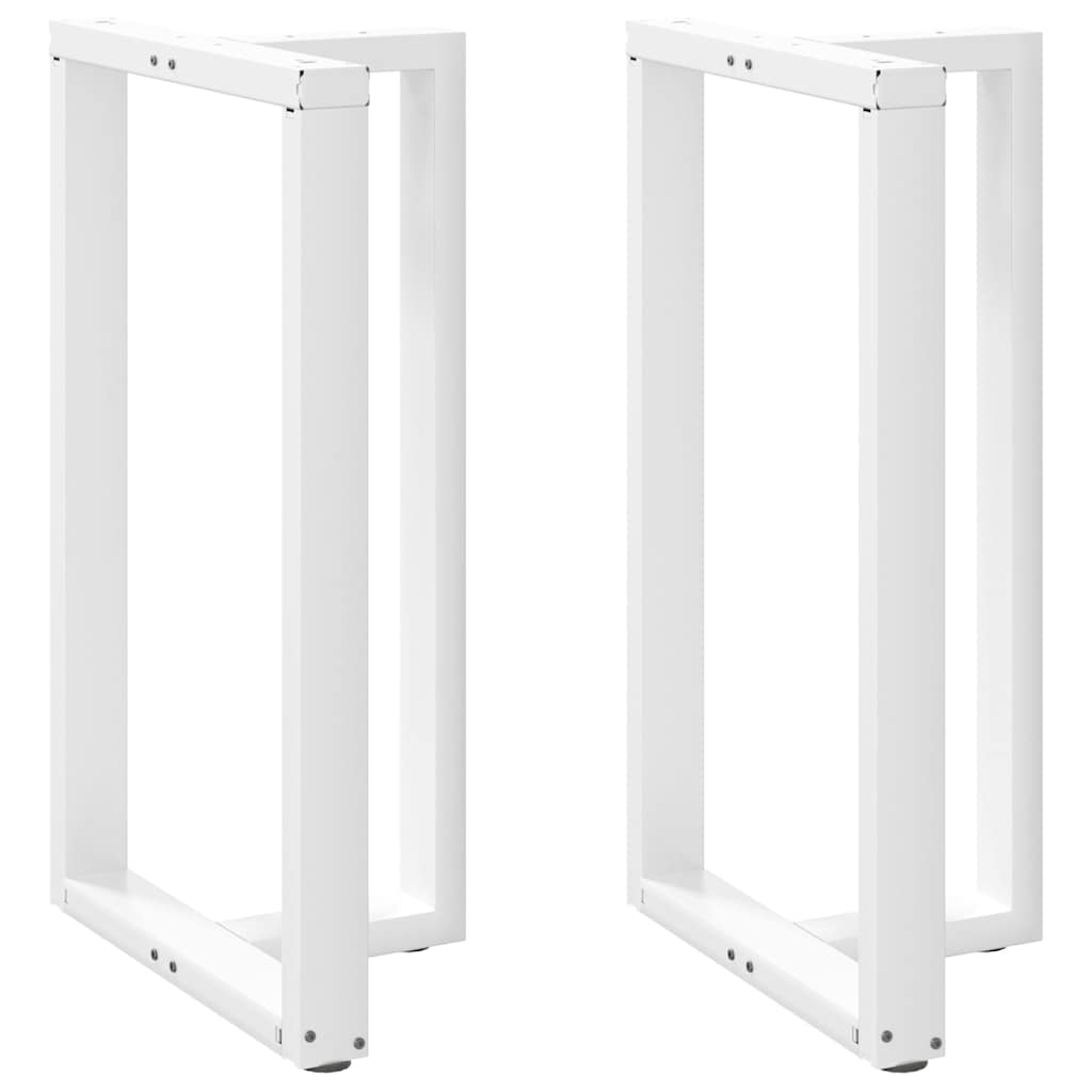 Gambe Tavolo Bar a Forma T 2pz bianco 60x35x(100-101)cm Acciaio - homemem39