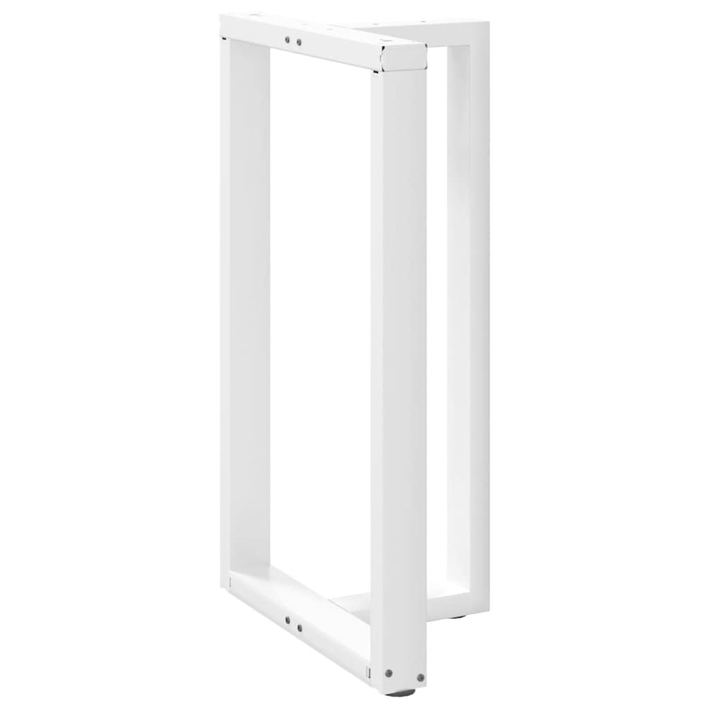 Gambe Tavolo Bar a Forma T 2pz bianco 60x35x(100-101)cm Acciaio - homemem39