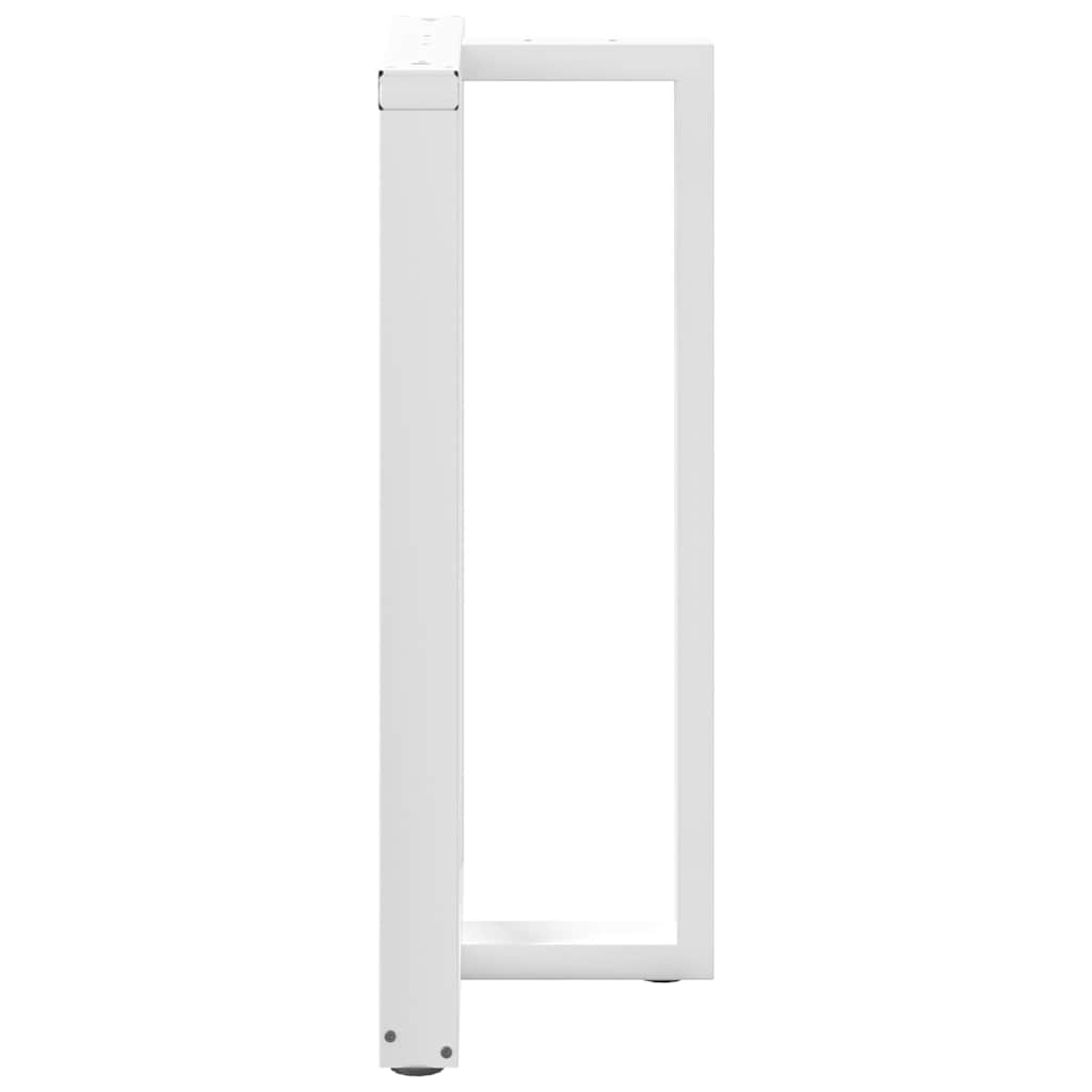Gambe Tavolo Bar a Forma T 2pz bianco 60x35x(100-101)cm Acciaio - homemem39
