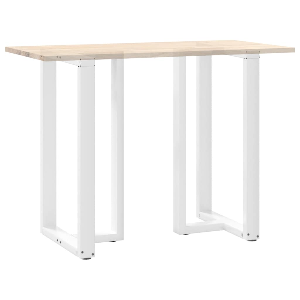 Gambe Tavolo Bar a Forma T 2pz bianco 60x35x(100-101)cm Acciaio - homemem39