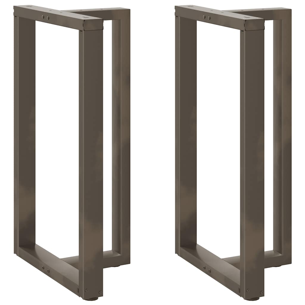Gambe Tavolo Bar a T 2 pz Naturale 60x35x(100-101) cm Acciaio - homemem39