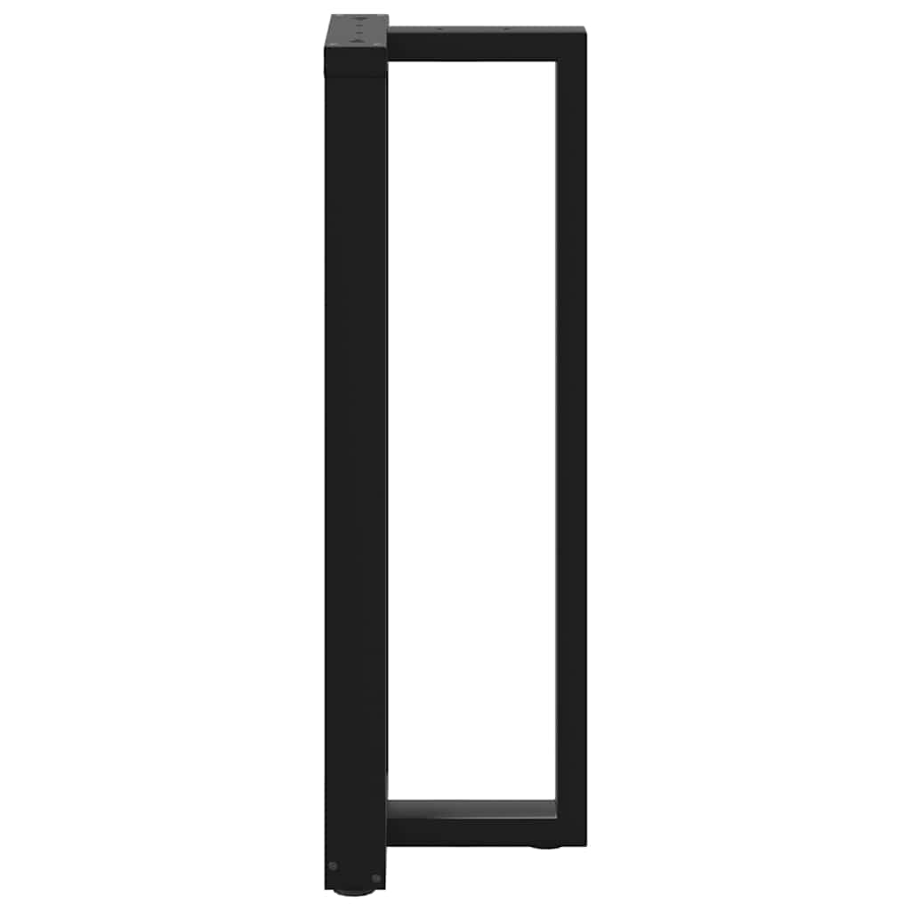 Gambe per tavolo da bar a forma di T 2 pz nere 40x35x(110-111) cm in acciaio - homemem39
