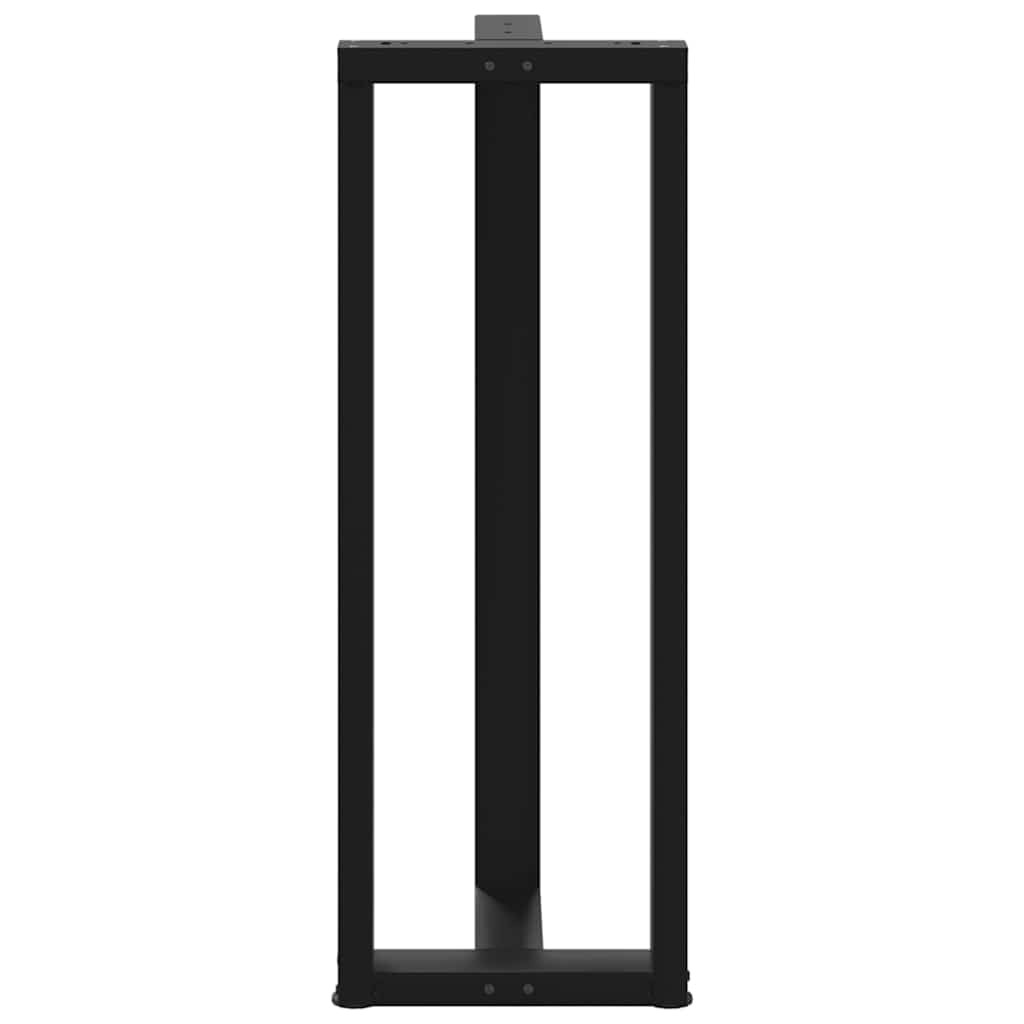 Gambe per tavolo da bar a forma di T 2 pz nere 40x35x(110-111) cm in acciaio - homemem39