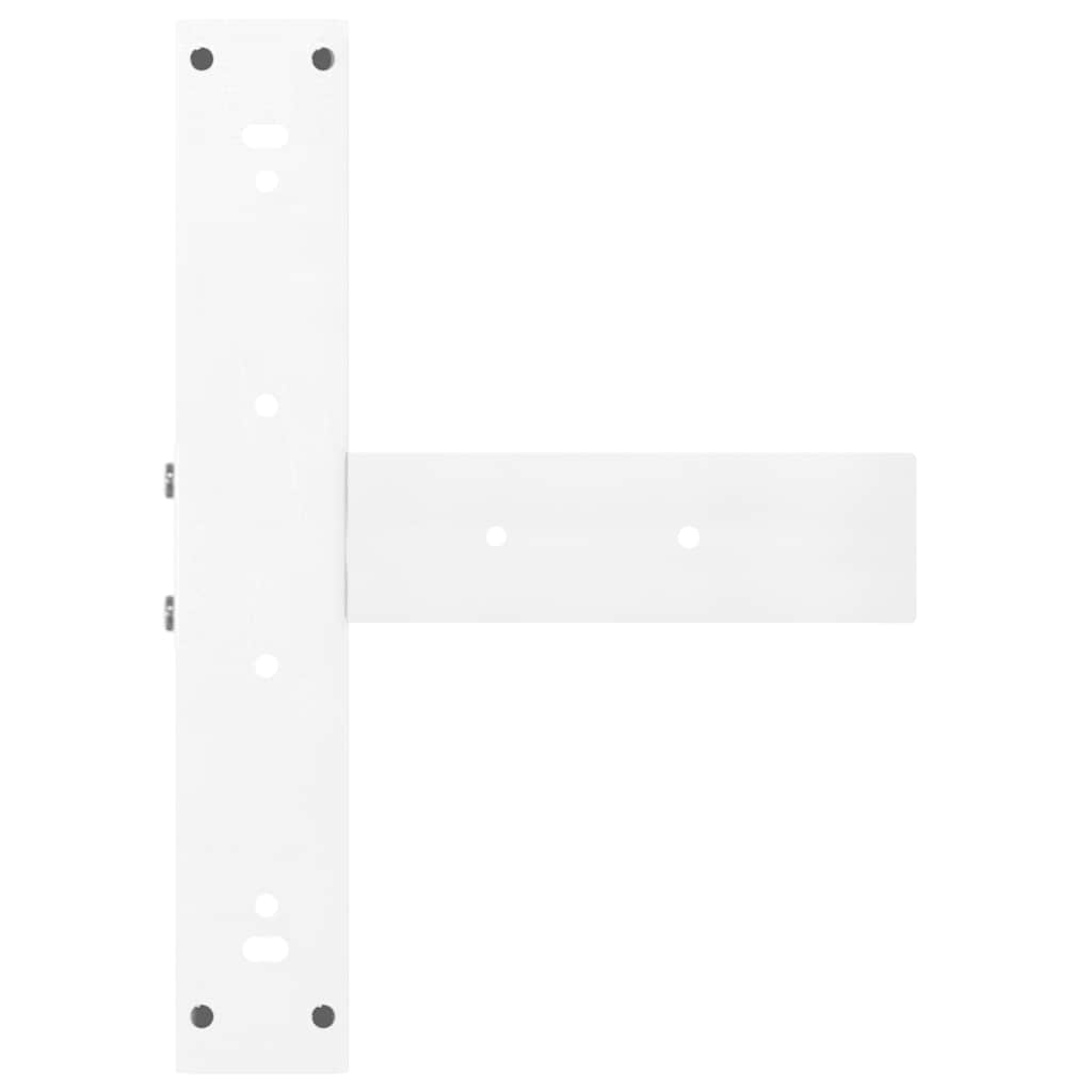 Gambe Tavolo Bar a Forma T 2pz bianco 40x35x(110-111)cm Acciaio - homemem39