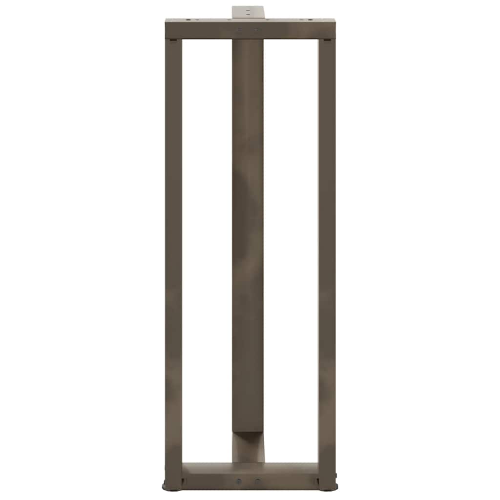 Gambe Tavolo Bar a T 2 pz Naturale 40x35x(111-112) cm Acciaio - homemem39