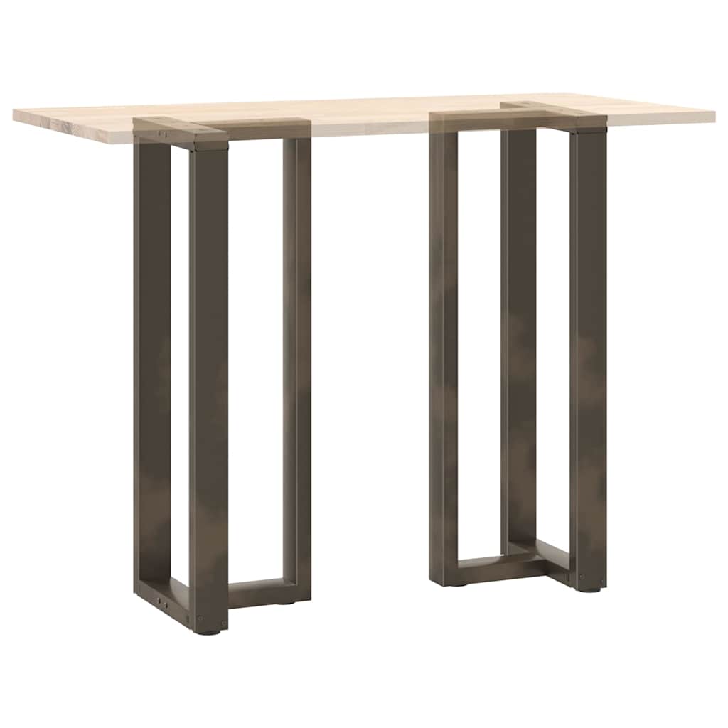 Gambe Tavolo Bar a T 2 pz Naturale 40x35x(111-112) cm Acciaio - homemem39
