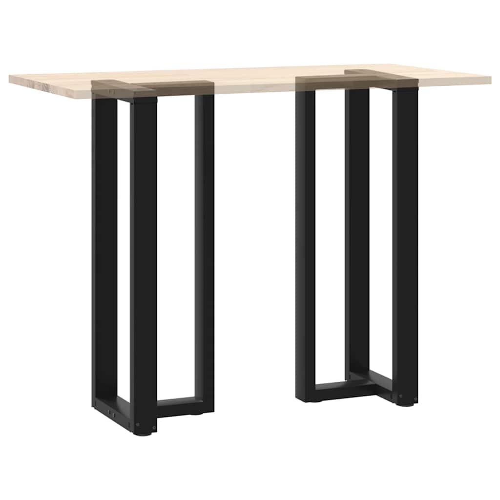 Gambe per tavolo da bar a forma di T 2 pz nere 50x35x(110-111) cm in acciaio - homemem39