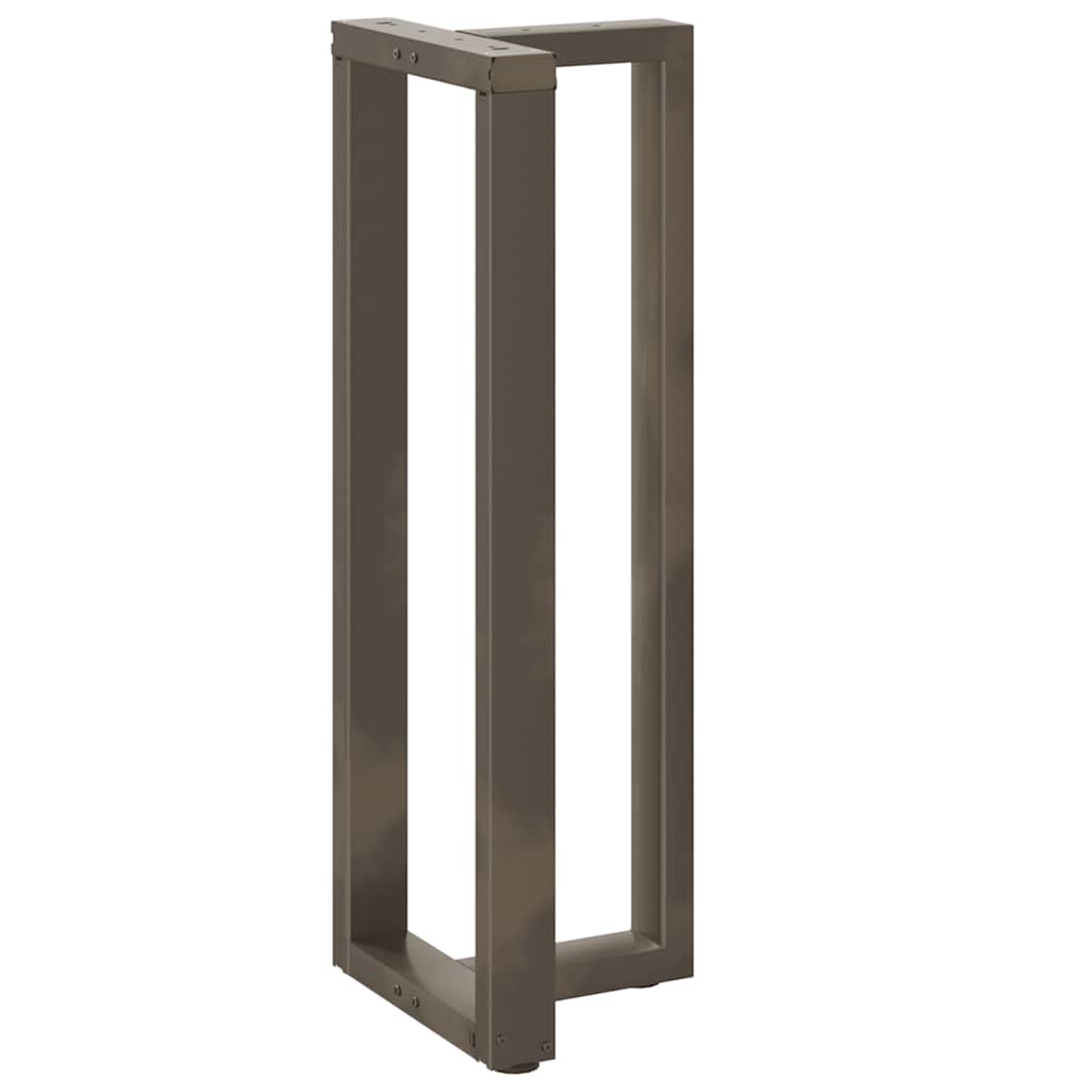 Gambe Tavolo Bar a T 2 pz Naturale 50x35x(111-112) cm Acciaio - homemem39