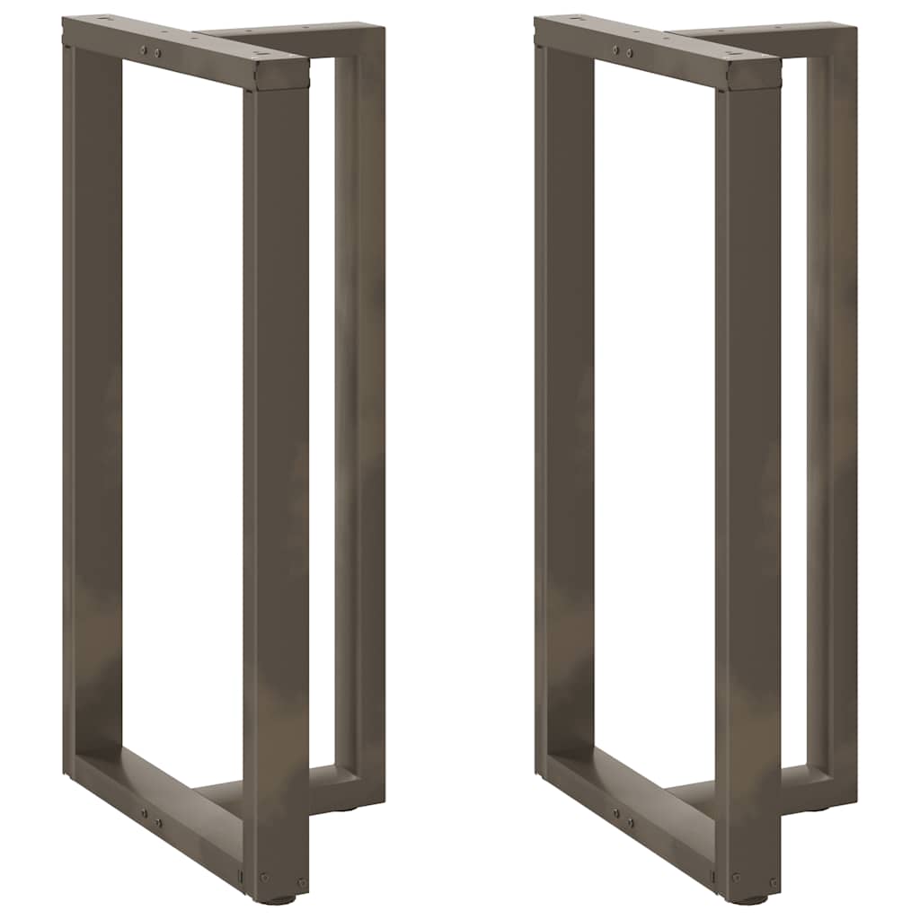 Gambe Tavolo Bar a T 2 pz Naturale 60x35x(111-112) cm Acciaio - homemem39