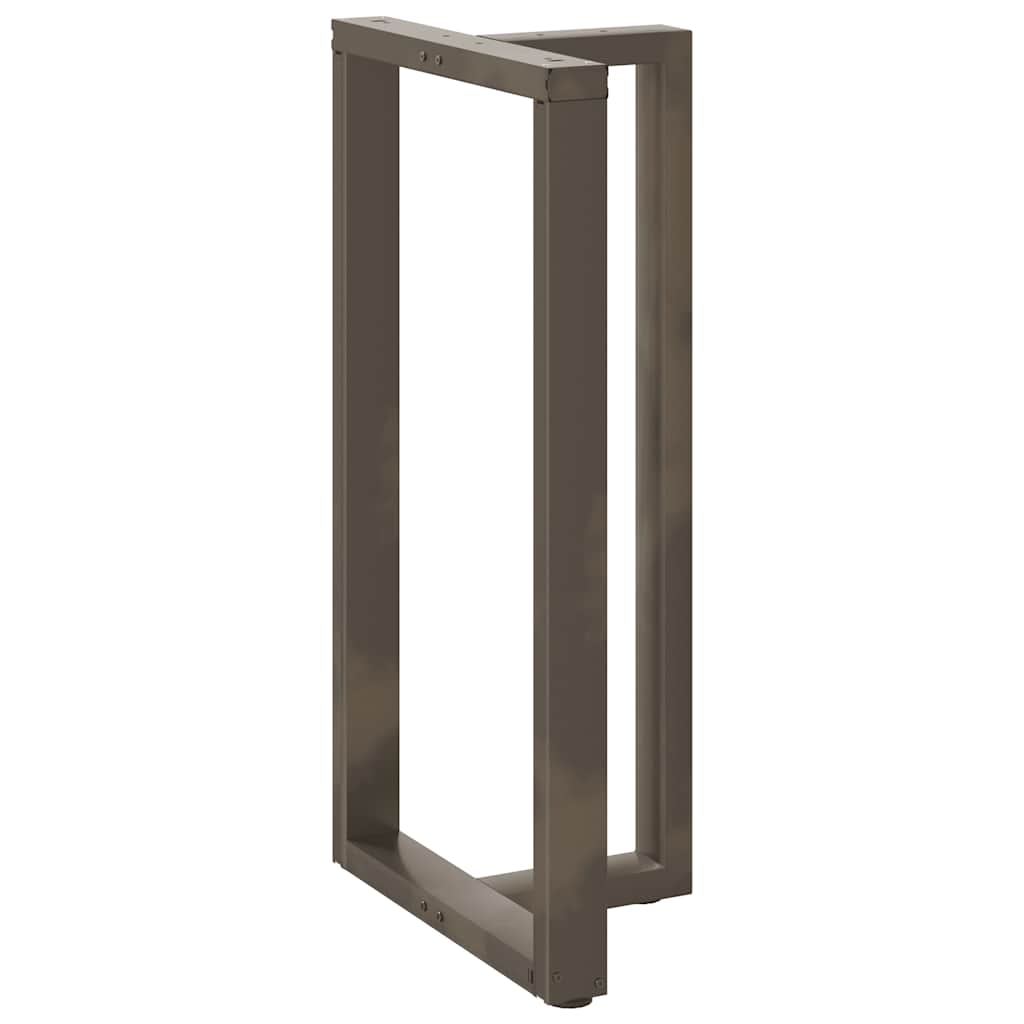 Gambe Tavolo Bar a T 2 pz Naturale 60x35x(111-112) cm Acciaio - homemem39