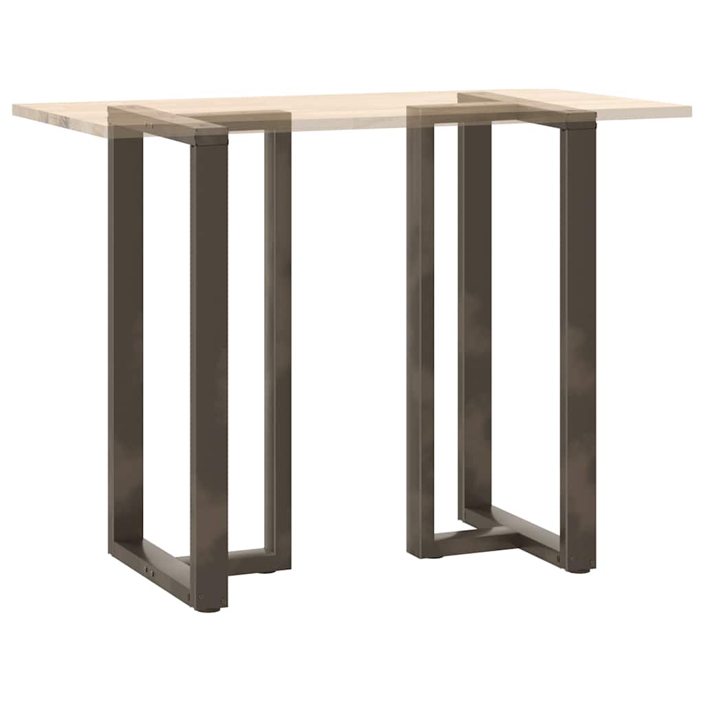 Gambe Tavolo Bar a T 2 pz Naturale 60x35x(111-112) cm Acciaio - homemem39