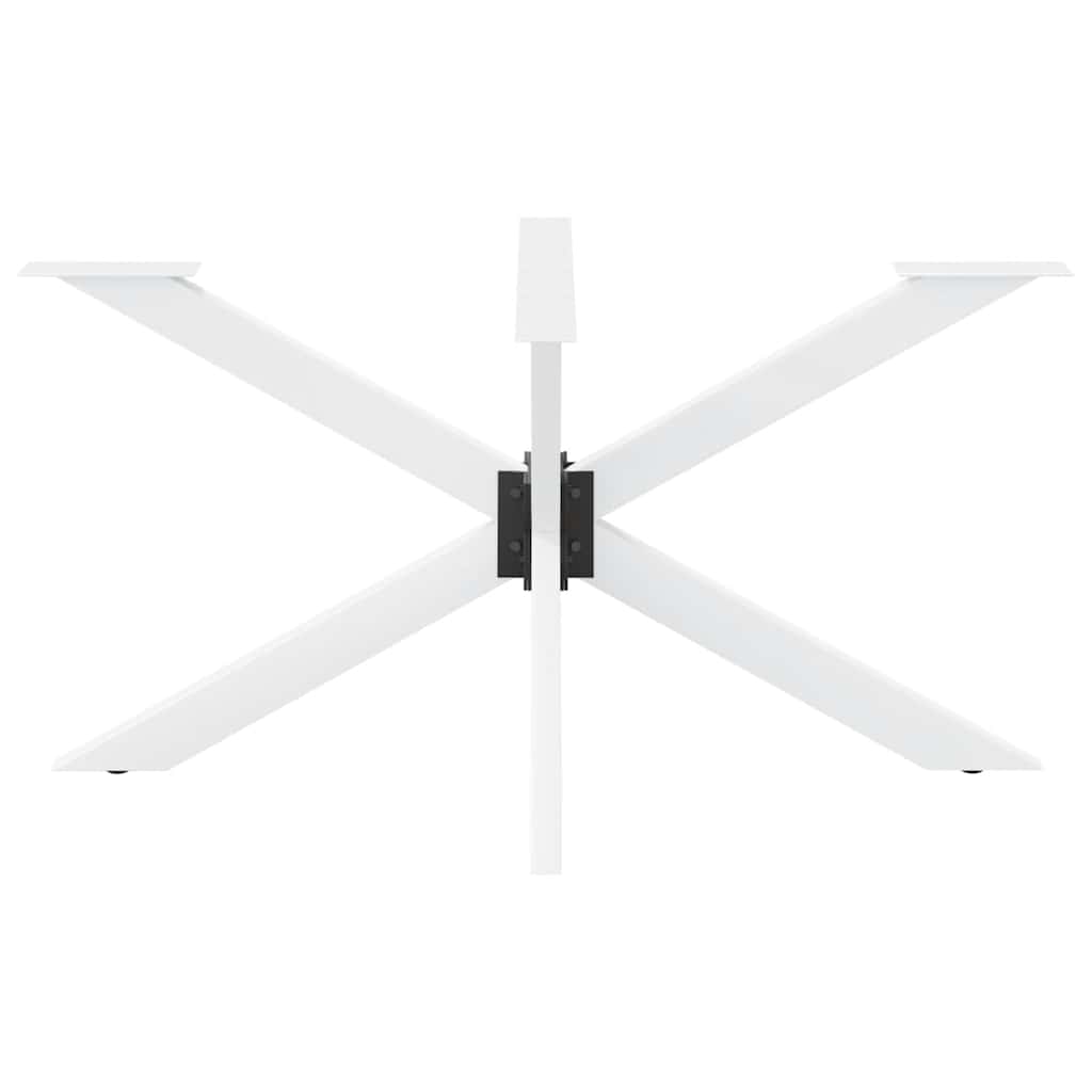 Gamba per Tavolo da Pranzo a Forma di Ragno Bianca 150x78x(72-73) cm Acciaio