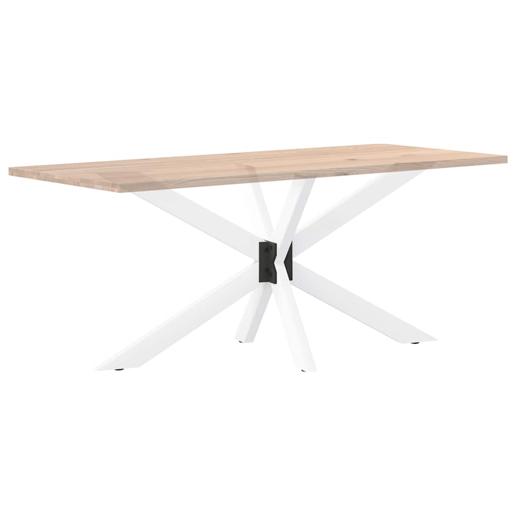 Gamba per Tavolo da Pranzo a Forma di Ragno Bianca 150x78x(72-73) cm Acciaio