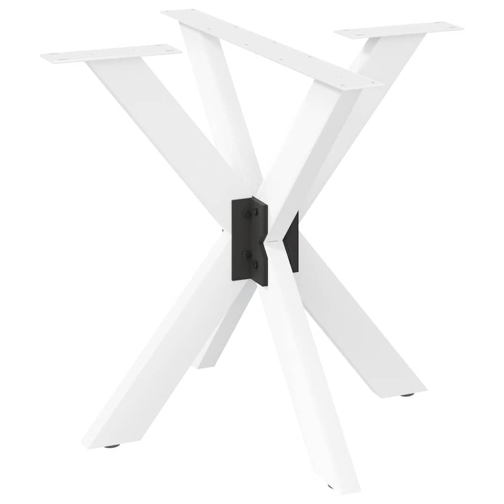 Gamba Tavolo Pranzo Forma Ragno Bianco 85x85x(72-73) cm Acciaio